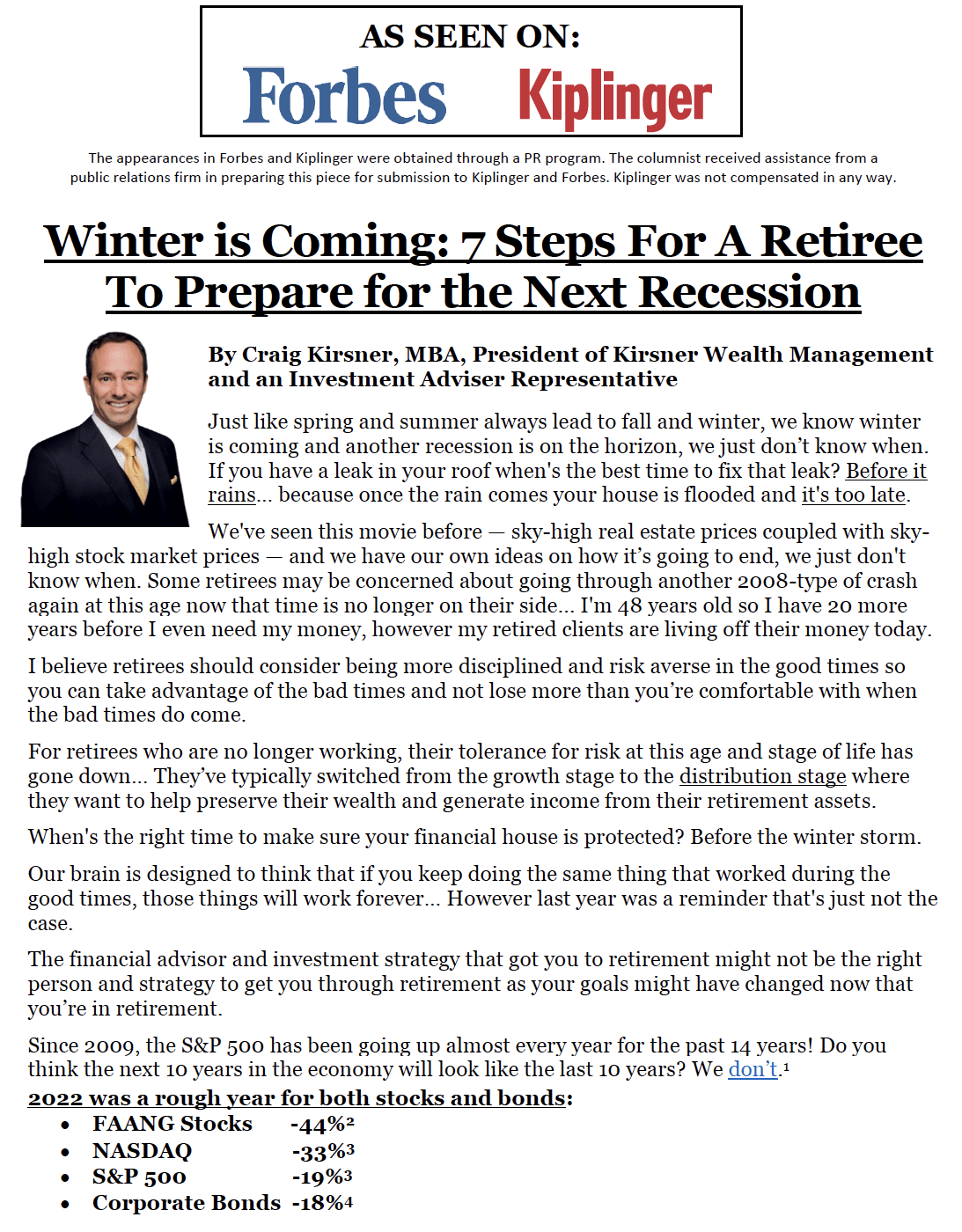 winter is coming article